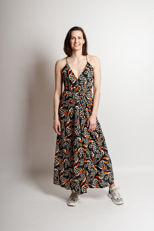 Bodenlanges Alinienkleid Delia